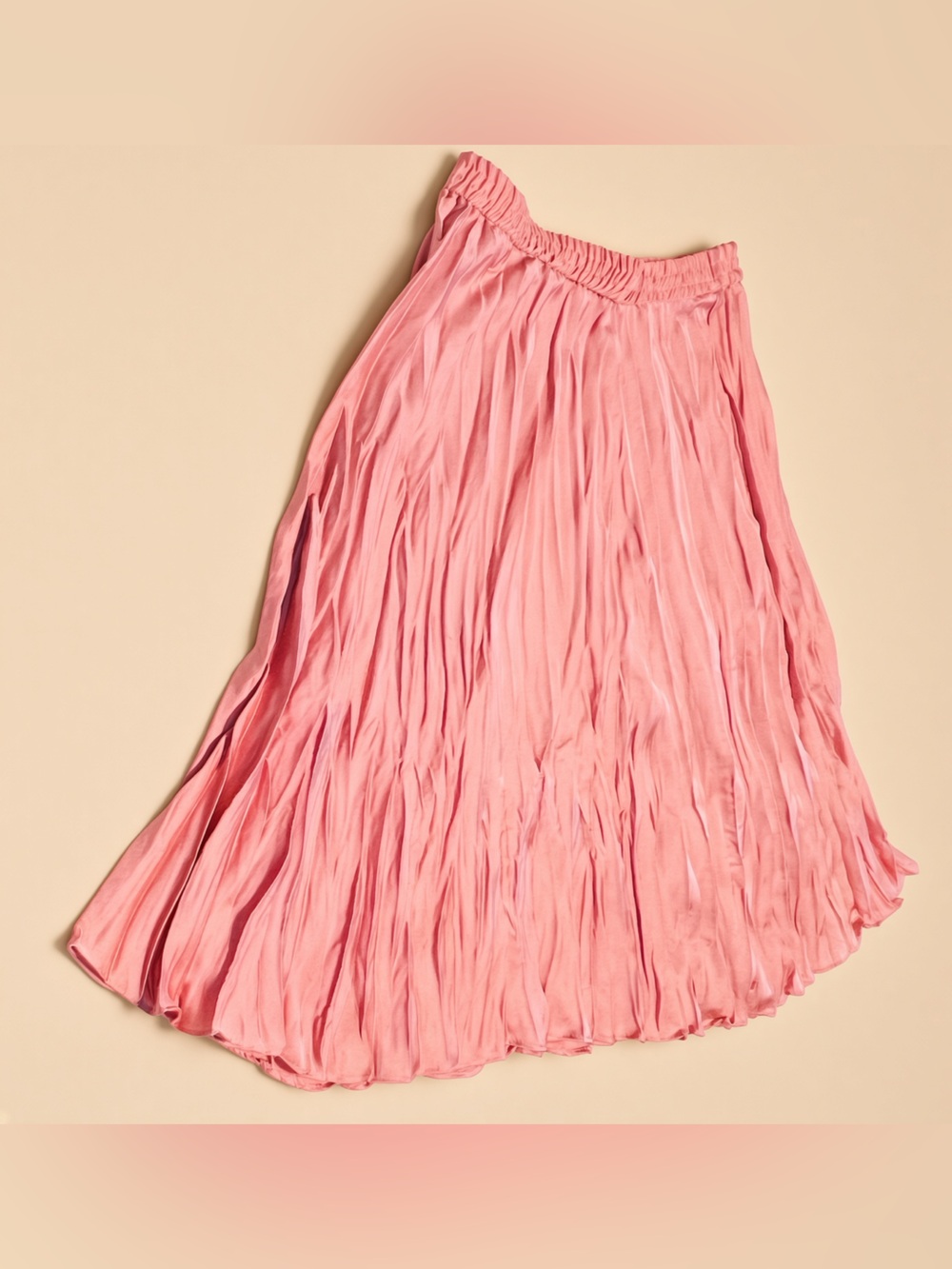 Time and Tru Coral Pink Pleated Skirt